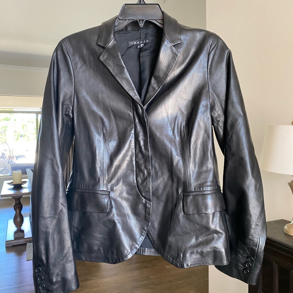 Theory Leather Jacket size 10